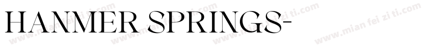 Hanmer Springs字体转换